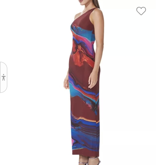 AFRM Foley Printed One Shoulder Open Back Maxi Dress - Picture 2 of 3